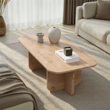Τραπεζάκι σαλονιού Becaj Megapap χρώμα sapphire oak 120x60x41,4cm 1 τεμ.