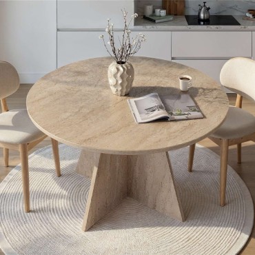 Τραπέζι Virela Megapap χρώμα travertine 120x75cm 1 τεμ.