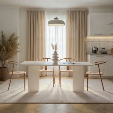 Τραπέζι Linza Megapap χρώμα λευκό 180x90x75cm 1 τεμ.