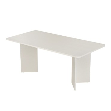 Τραπέζι Linza Megapap χρώμα λευκό 180x90x75cm 1 τεμ.