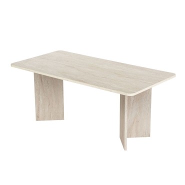 Τραπέζι Linza Megapap χρώμα travertine 180x90x75cm 1 τεμ.