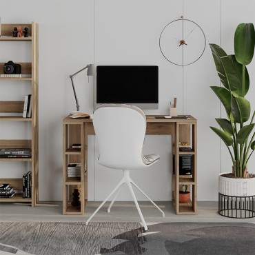 Γραφείο εργασίας Colmar Megapap χρώμα ανοιχτό καρυδί 106x50x75cm 1 τεμ.