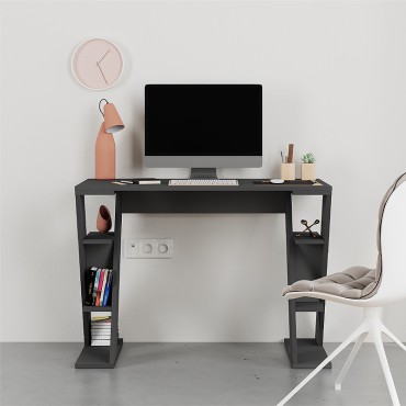 Γραφείο εργασίας Papillon Megapap χρώμα ανθρακί 106x50x75εκ 1 τεμ.