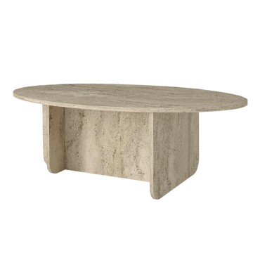 Τραπεζάκι σαλονιού Ravey Megapap χρώμα travertine 120x60x39,8cm 1 τεμ.