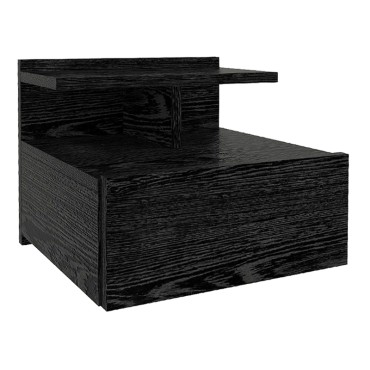 Κομοδίνο επιτοίχιο Mislina Megapap χρώμα sencron black 40x33,2x32cm 1 τεμ.
