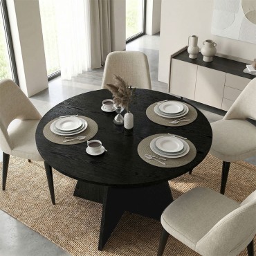Τραπέζι Tailor Megapap χρώμα sencron black 120x75,7cm 1 τεμ.