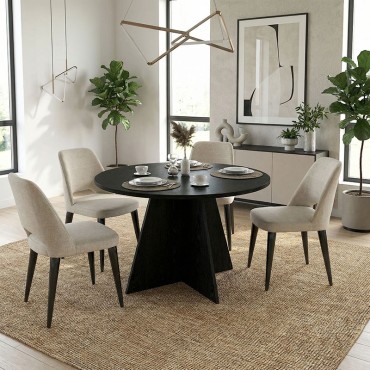 Τραπέζι Tailor Megapap χρώμα sencron black 120x75,7cm 1 τεμ.