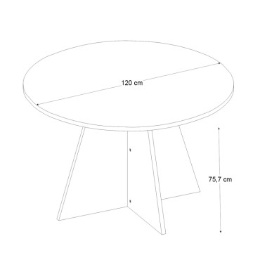 Τραπέζι Tailor Megapap χρώμα λευκό εφέ μαρμάρου 120x75,7cm 1 τεμ.