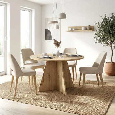 Τραπέζι Tailor Megapap χρώμα sapphire oak 120x75,7cm 1 τεμ.