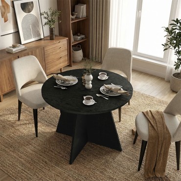 Τραπέζι Tailor Megapap χρώμα sencron black 100x75,7cm 1 τεμ.