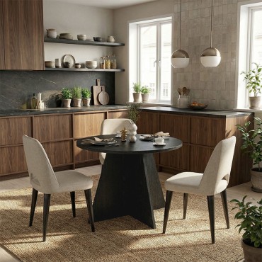 Τραπέζι Tailor Megapap χρώμα sencron black 100x75,7cm 1 τεμ.