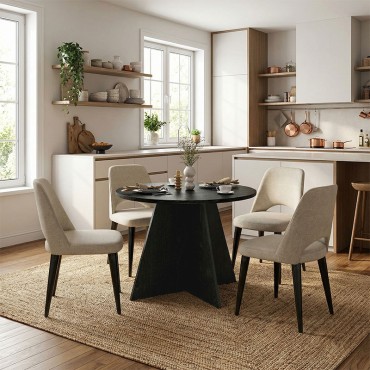 Τραπέζι Tailor Megapap χρώμα sencron black 100x75,7cm 1 τεμ.