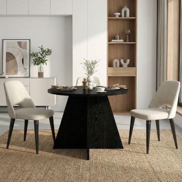 Τραπέζι Tailor Megapap χρώμα sencron black 100x75,7cm 1 τεμ.