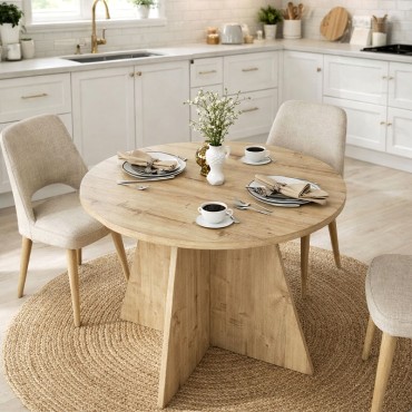 Τραπέζι Tailor Megapap χρώμα sapphire oak 100x75,7cm 1 τεμ.