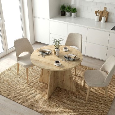 Τραπέζι Tailor Megapap χρώμα sapphire oak 100x75,7cm 1 τεμ.