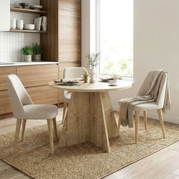 Τραπέζι Tailor Megapap χρώμα sapphire oak 100x75,7cm 1 τεμ.