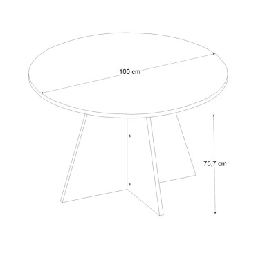 Τραπέζι Tailor Megapap χρώμα sapphire oak 100x75,7cm 1 τεμ.