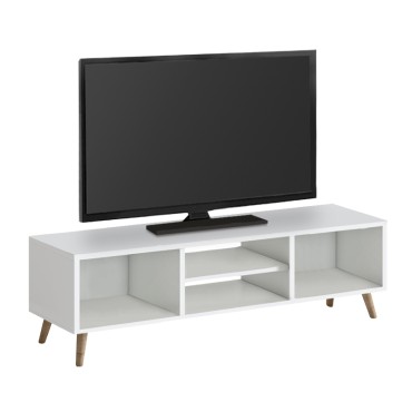 Έπιπλο τηλεόρασης Loren Megapap χρώμα λευκό 120x30x40cm 1 τεμ.