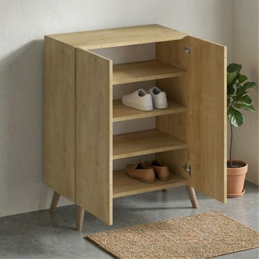 Παπουτσοθήκη Luce Megapap χρώμα sapphire oak 70x35x85cm