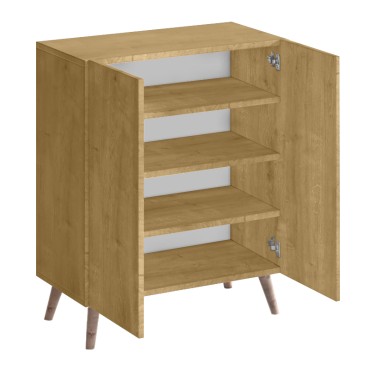 Παπουτσοθήκη Luce Megapap χρώμα sapphire oak 70x35x85cm