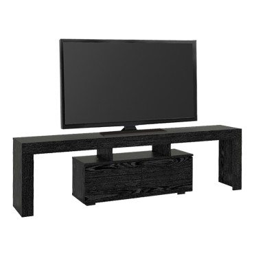 Έπιπλο τηλεόρασης Woodra Megapap χρώμα sencron black 180x31,3x50,2cm 1 τεμ.