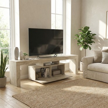 Έπιπλο τηλεόρασης Woodra Megapap χρώμα travertine 180x31,3x50,2cm 1 τεμ.