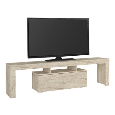 Έπιπλο τηλεόρασης Woodra Megapap χρώμα travertine 180x31,3x50,2cm 1 τεμ.