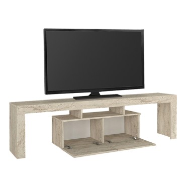 Έπιπλο τηλεόρασης Woodra Megapap χρώμα travertine 180x31,3x50,2cm 1 τεμ.