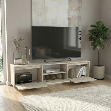 Έπιπλο τηλεόρασης Lumbera Megapap χρώμα travertine 160x29,5x42cm 1 τεμ.