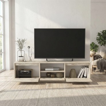 Έπιπλο τηλεόρασης Lumbera Megapap χρώμα travertine 160x29,5x42cm 1 τεμ.