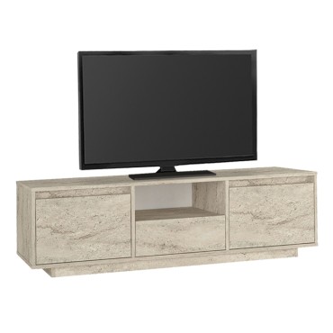 Έπιπλο τηλεόρασης Lumbera Megapap χρώμα travertine 160x29,5x42cm 1 τεμ.