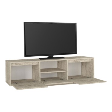 Έπιπλο τηλεόρασης Lumbera Megapap χρώμα travertine 160x29,5x42cm 1 τεμ.