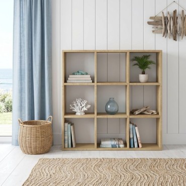 Βιβλιοθήκη Cube Megapap χρώμα sapphire oak 90x30x90cm 1 τεμ.