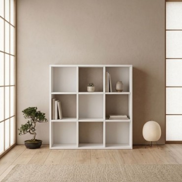 Βιβλιοθήκη Cube Megapap χρώμα λευκό 90x30x90cm 1 τεμ.