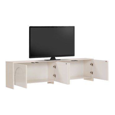 Έπιπλο τηλεόρασης Aurelia Megapap χρώμα κρεμ 180x32x45cm 1 τεμ.