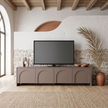 Έπιπλο τηλεόρασης Aurelia Megapap χρώμα μόκα 180x32x45cm 1 τεμ.
