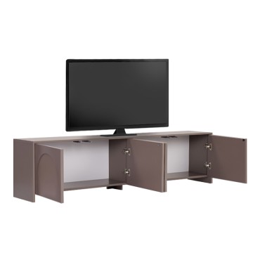 Έπιπλο τηλεόρασης Aurelia Megapap χρώμα μόκα 180x32x45cm 1 τεμ.