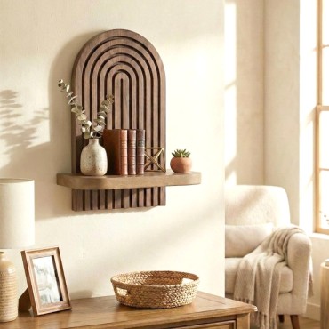 Ραφιέρα τοίχου Artwill Megapap Mdf χρώμα wenge 26x13x35cm 1 τεμ.