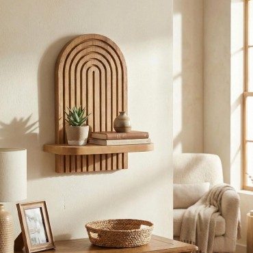 Ραφιέρα τοίχου Artwill Megapap Mdf χρώμα oak 26x13x35cm 1 τεμ.