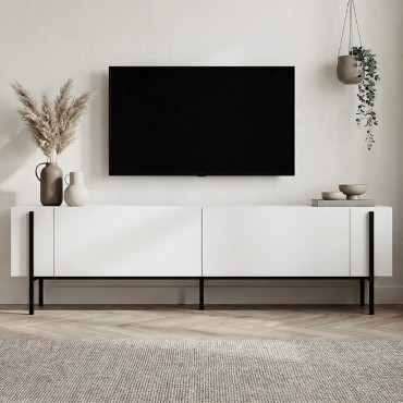 Έπιπλο τηλεόρασης Nexus Megapap χρώμα λευκό 180x30x45,5cm 1 τεμ.