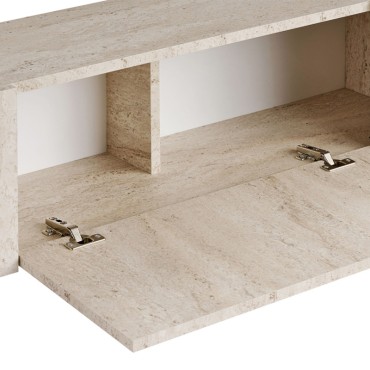 Έπιπλο τηλεόρασης Nexus Megapap χρώμα travertine - χρυσό 180x30x45,5cm 1 τεμ.
