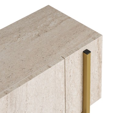 Έπιπλο τηλεόρασης Nexus Megapap χρώμα travertine - χρυσό 180x30x45,5cm 1 τεμ.