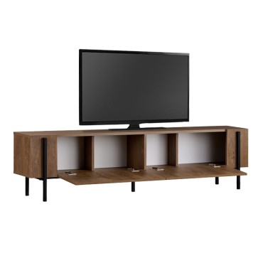 Έπιπλο τηλεόρασης Nexus Megapap χρώμα καρυδί 180x30x45,5cm 1 τεμ.