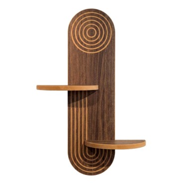 Ραφιέρα τοίχου Artwill Megapap Mdf χρώμα wenge 46x13x70cm 1 τεμ.