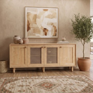Μπουφές Bohemian Megapap χρώμα φυσικό οξιάς 180x40x75cm 1 τεμ.