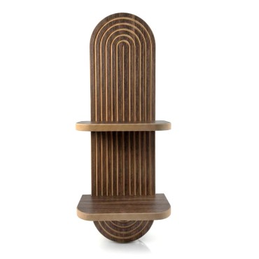 Ραφιέρα τοίχου Artwill Megapap Mdf χρώμα wenge 26x13x70cm 1 τεμ.