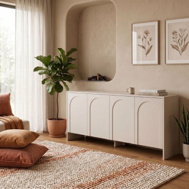 Μπουφές Aurelia Megapap χρώμα κρεμ 180x45x80cm 1 τεμ.