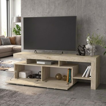 Έπιπλο τηλεόρασης Acnes Megapap χρώμα travertine 160x40x53cm 1 τεμ.