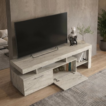Έπιπλο τηλεόρασης Acnes Megapap χρώμα travertine 160x40x53cm 1 τεμ.