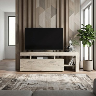 Έπιπλο τηλεόρασης Acnes Megapap χρώμα travertine 160x40x53cm 1 τεμ.